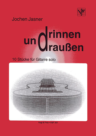 Notenheft-Cover: Jochen Jasner - drinnen und draußen - für Gitarre solo
