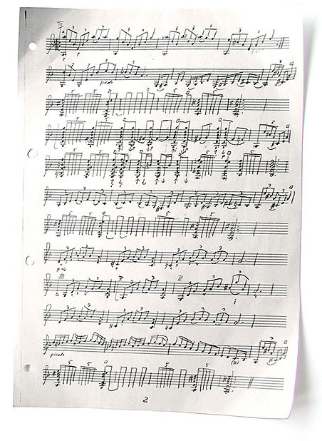 Musiknoten - Handschrift