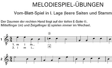 Musiknoten für Gitarre: Noten lernen (2) - PDF-Vorschau